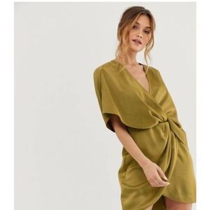 ASOS Olive Mini Wrap Dress
